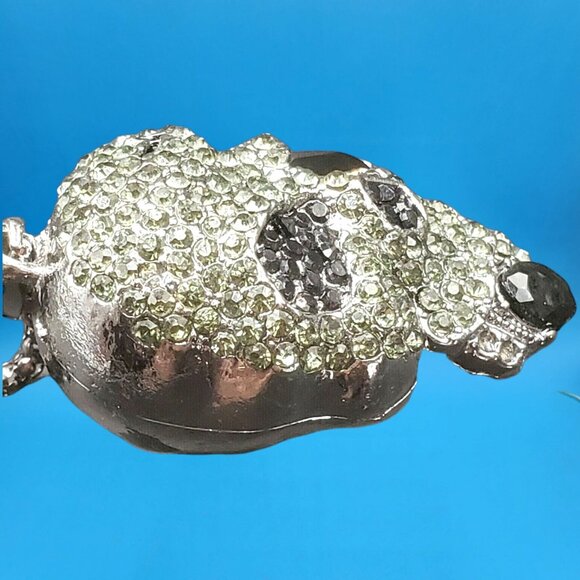 Black Crystal Skull Pendant Necklace Rhinestone Gift Boxed Goth Punk Jewelry - Picture 6 of 9